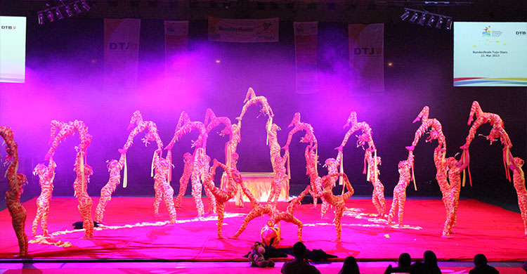 Kunstauff&uuml;hrungen, Performances, Tanzshows, B&uuml;hnenshows und Akrobatikveranstaltungen in der Metropolregion Rhein-Neckar, zu der Mannheim und Heidelberg geh&ouml;ren.